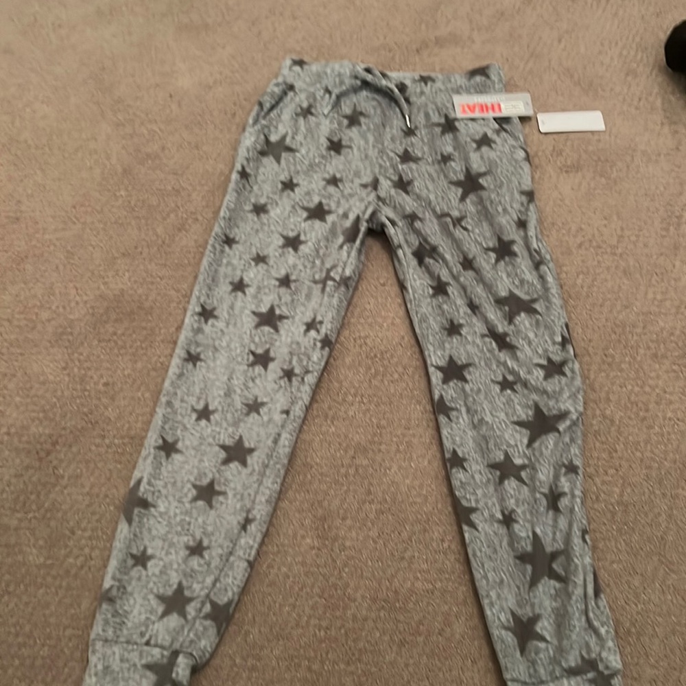 Star fleece pants jogger style